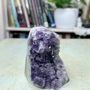 Deep Purple Amethyst Geode Crystal – Natural Raw Cluster